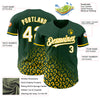 Custom Green White-Yellow 3D Pattern Design Leopard Print Fade Fashion Authentic Baseball Jersey