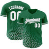 Custom Kelly Green White-Gray 3D Pattern Design Leopard Print Fade Fashion Authentic Baseball Jersey