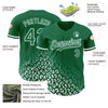 Custom Kelly Green White 3D Pattern Design Leopard Print Fade Fashion Authentic Baseball Jersey