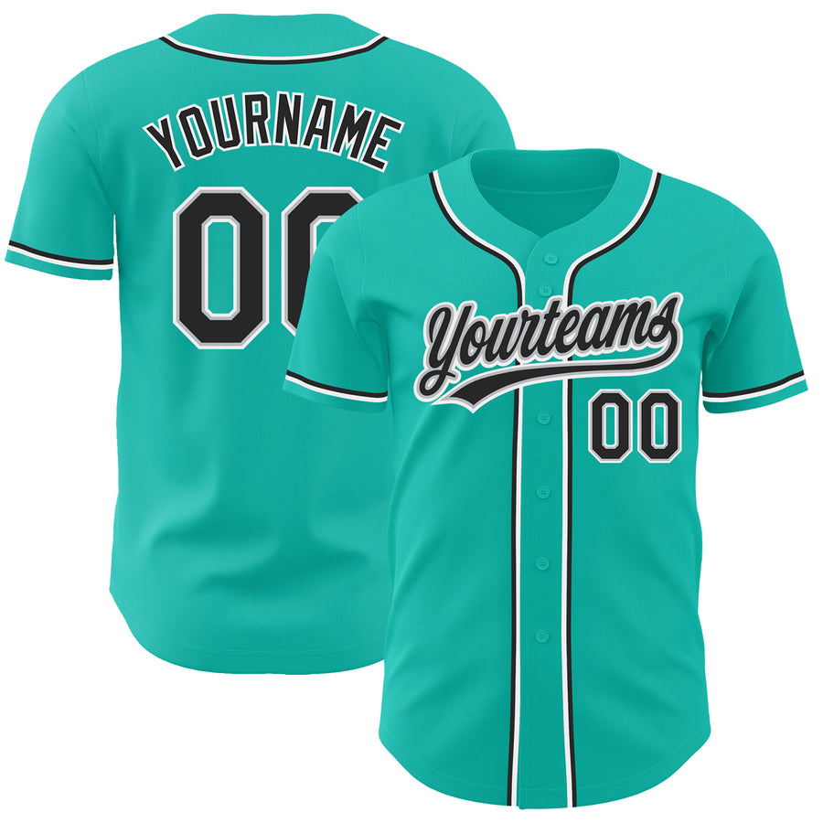 Custom Tie Dye Aqua-Black 3D Authentic Baseball Jersey Discount