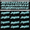 Custom Black White-Teal 3 Colors Arm Shapes Authentic Baseball Jersey