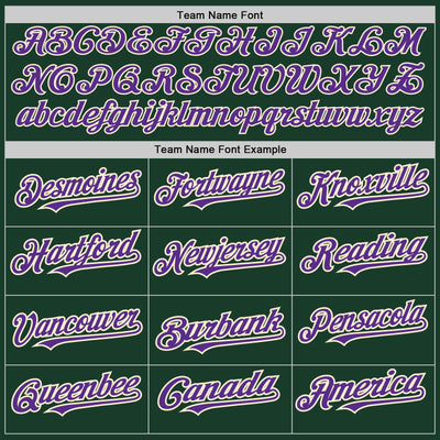 Custom Green Purple-Cream 3 Colors Arm Shapes Authentic Baseball Jersey