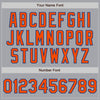 Custom Gray Orange-Royal 3 Colors Arm Shapes Authentic Baseball Jersey