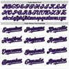 Custom White Purple-Black 3 Colors Arm Shapes Authentic Baseball Jersey