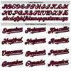 Custom White Crimson-Black 3 Colors Arm Shapes Authentic Baseball Jersey