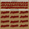 Custom Old Gold Red-Black 3 Colors Arm Shapes Authentic Baseball Jersey