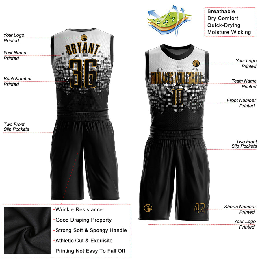 Black Basketball Jersey Outfit White Vented Sides with Pockets - Printed  T-Shirts, Cadet Caps, Military Hats and Sportswear