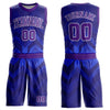 Custom Royal Purple-White Round Neck Sublimation Basketball Suit Jersey