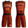 Custom Orange White-Black Triangle Shapes Round Neck Sublimation Basketball Suit Jersey