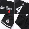 Custom Black White-Red Authentic Baseball Jersey