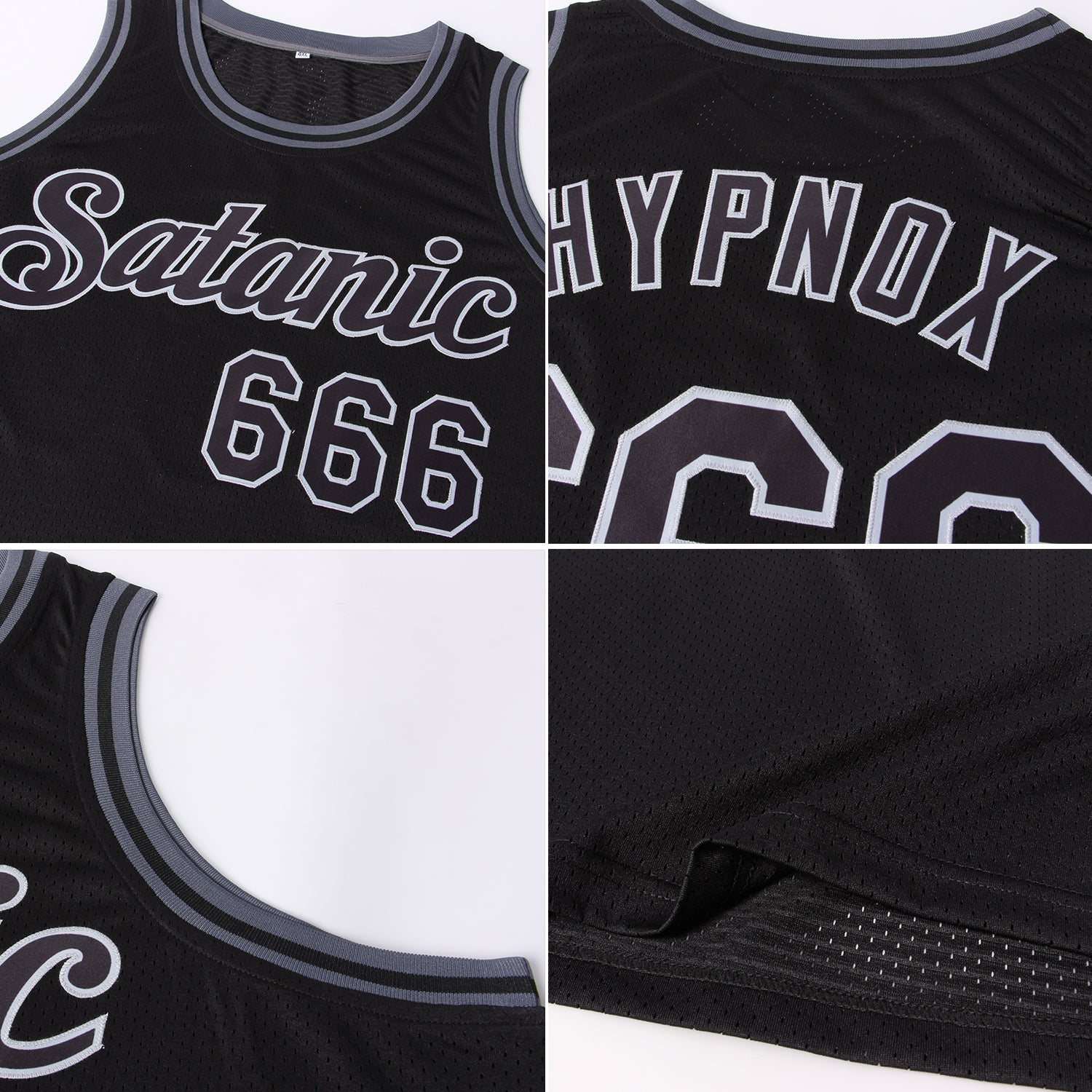Custom Navy Gray-Blue Authentic Throwback Basketball Jersey