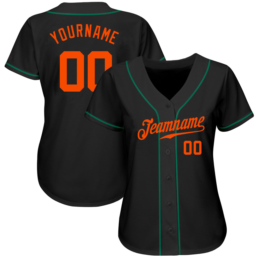 Green and hot sale orange baseball jersey