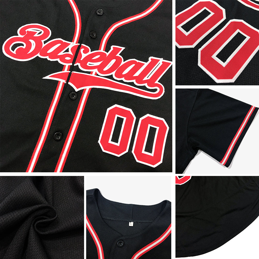 Custom Black Orange-Kelly Green Authentic Baseball Jersey Discount