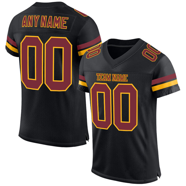 : Custom Maroon and Gold Fan Jersey Choice of Economical