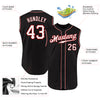 Custom Black White-Red Authentic Sleeveless Baseball Jersey