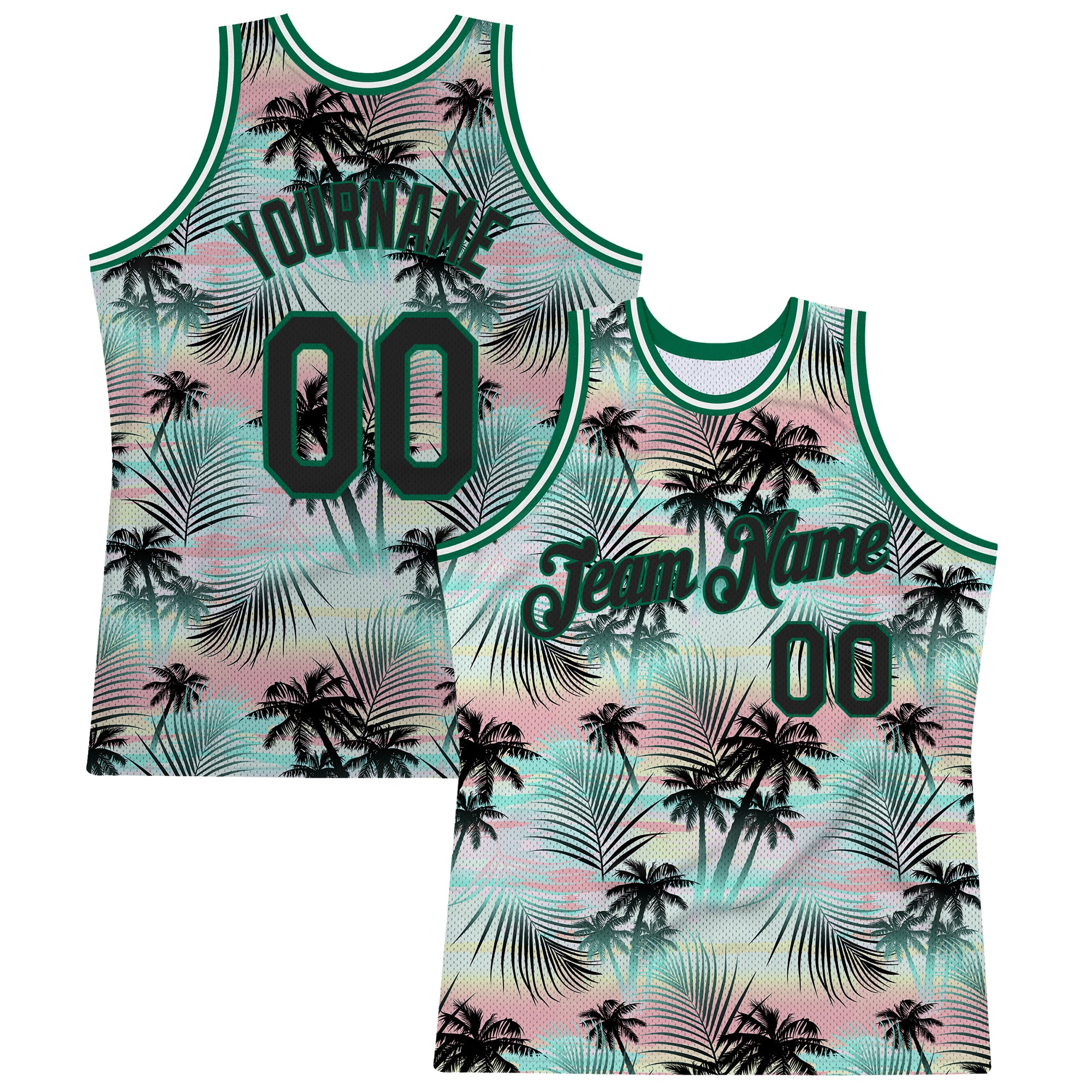 Floral Design Sublimated Basketball Jersey