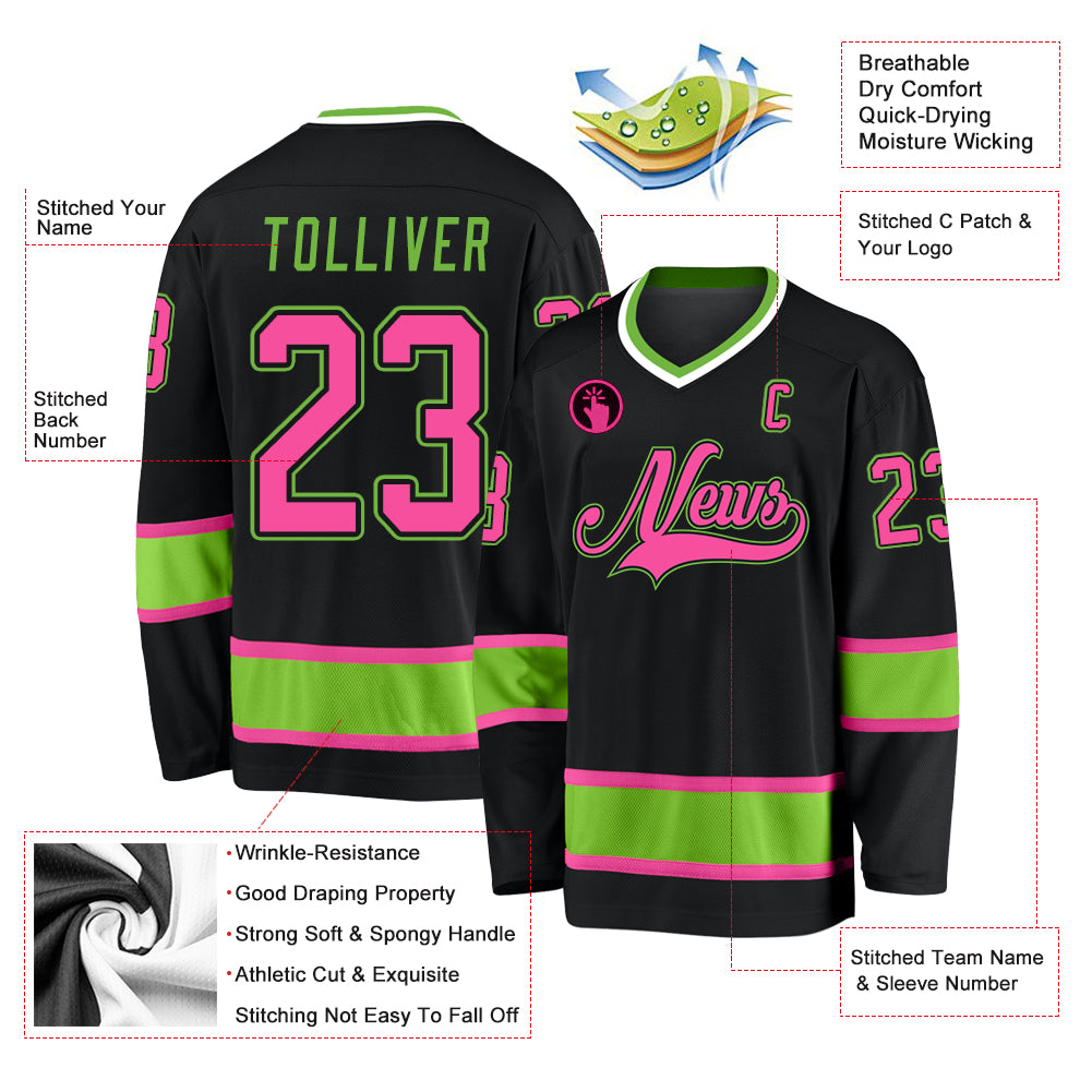 Black and pink oilers jersey online