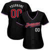 Custom Black Red-Royal Authentic Baseball Jersey