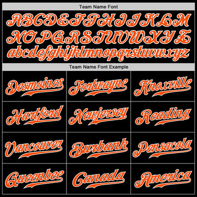 Custom Black Orange-White Authentic Baseball Jersey