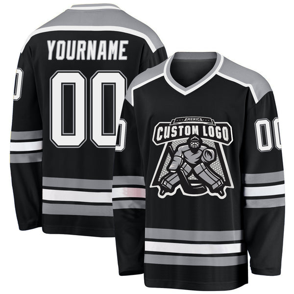 All black hockey store jerseys