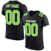 Custom Black Neon Green-White Mesh Authentic Football Jersey