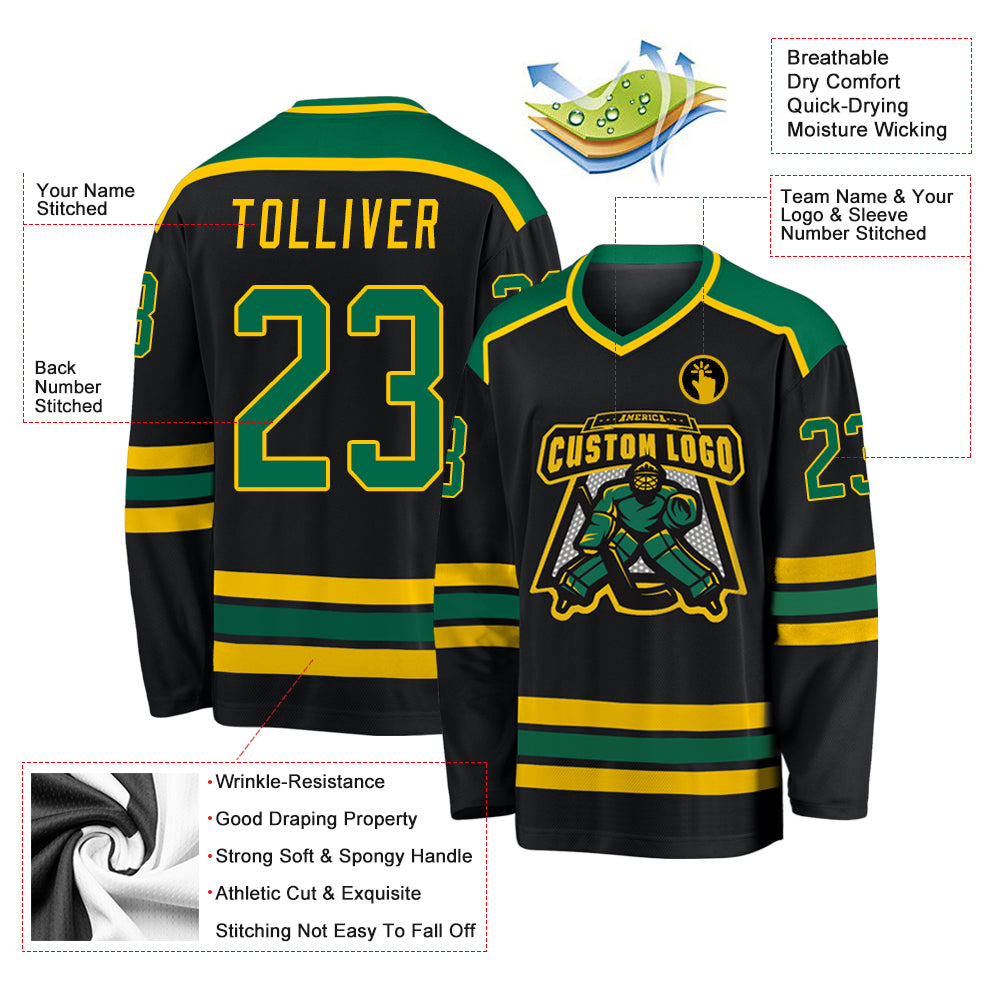 Green and sale yellow hockey jersey