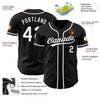 Custom Black White Authentic Baseball Jersey