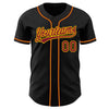 Custom Black Crimson-Gold Authentic Baseball Jersey