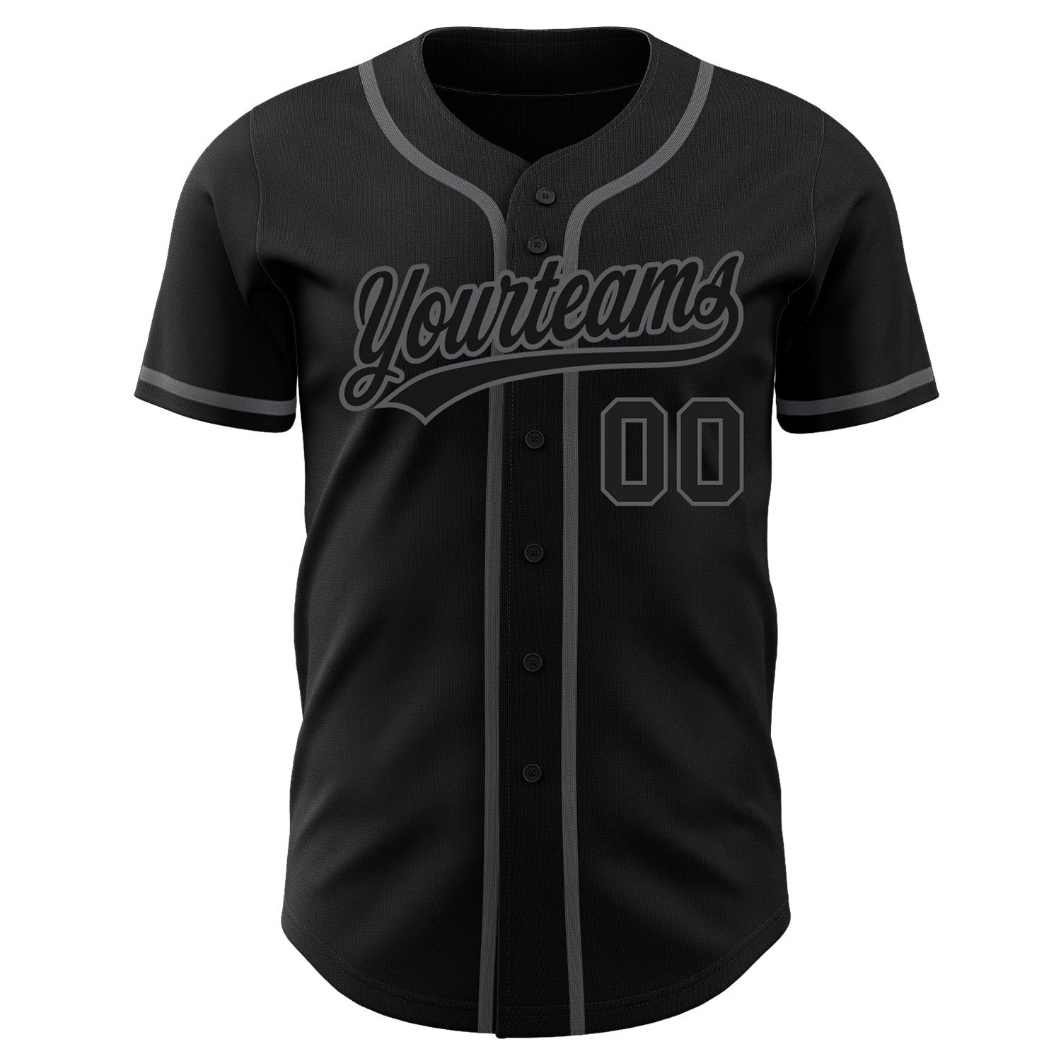 Custom Black Black-Dark Gray Authentic Baseball Jersey Women's Size:S
