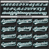 Custom Black White-Teal Authentic Baseball Jersey