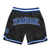 Custom Black Royal-White Authentic Throwback Basketball Shorts