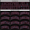 Custom Black Red Pinstripe Black Light Blue-Red Authentic Basketball Jersey