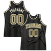 Custom Black Cream Pinstripe Camo-Cream Authentic Basketball Jersey