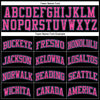 Custom Black Pink Pinstripe Pink-Light Blue Authentic Basketball Jersey