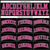 Custom Black Pink Pinstripe Pink-Black Authentic Basketball Jersey