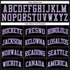 Custom Black Gray Pinstripe Purple-Gray Authentic Basketball Jersey