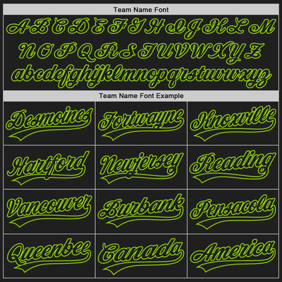 Custom Black White Pinstripe Black-Neon Green Authentic Baseball Jersey