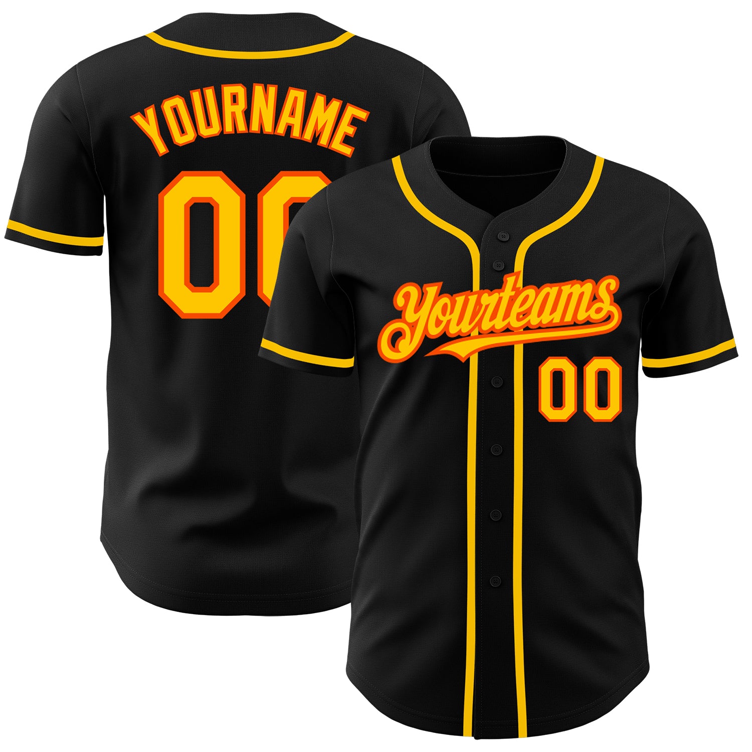 Baseball jersey hot sale black and yellow