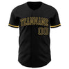 Custom Black Old Gold Authentic Baseball Jersey