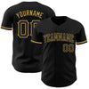 Custom Black Old Gold Authentic Baseball Jersey