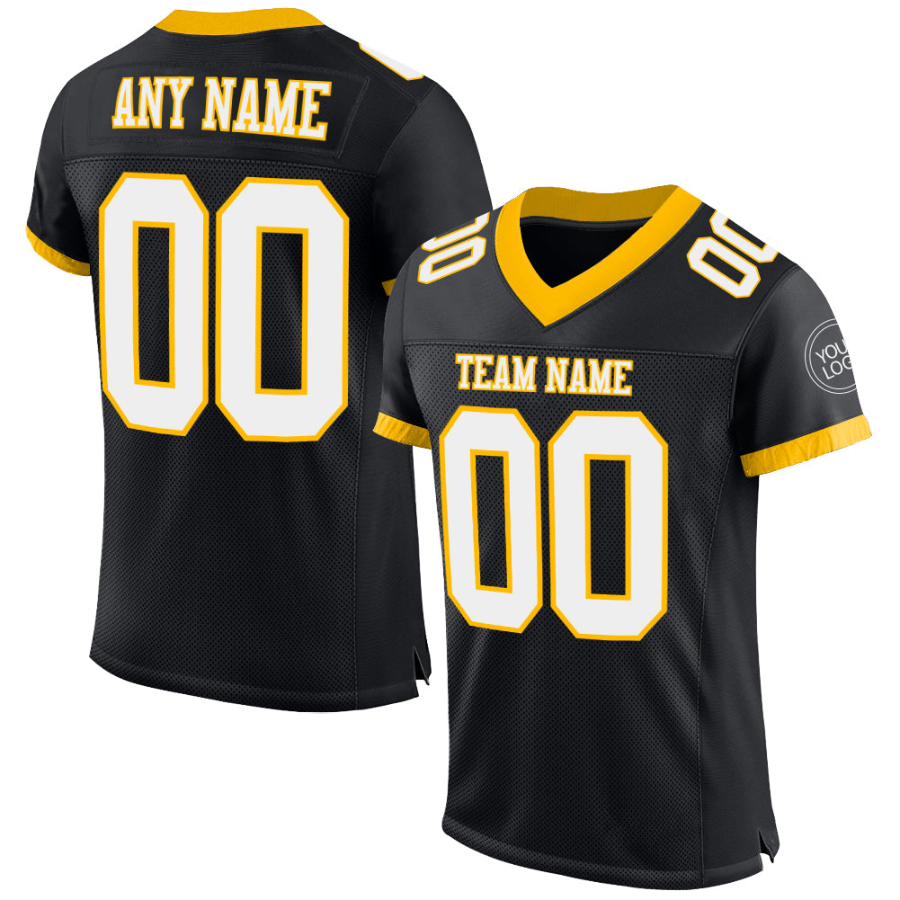 Blank Black Football Jersey Uniform