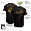 Custom Black Old Gold Authentic Baseball Jersey