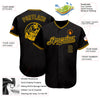 Custom Black Gold Authentic Baseball Jersey