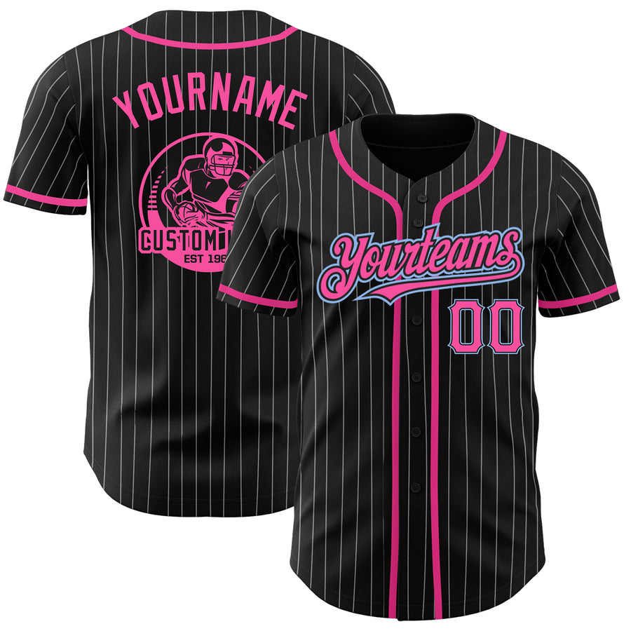 Custom Back Logo Baseball Jerseys Pinstripe Uniforms Team Shirts FansIdea