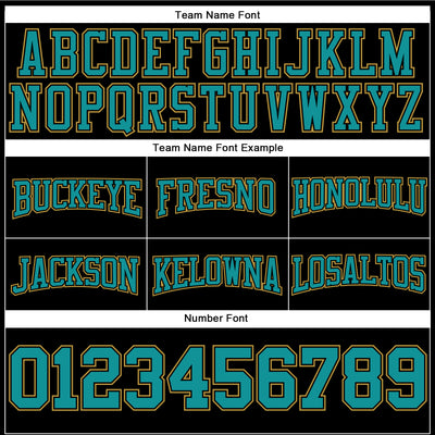 Custom Stitched Black Teal-Old Gold Football Pullover Sweatshirt Hoodie