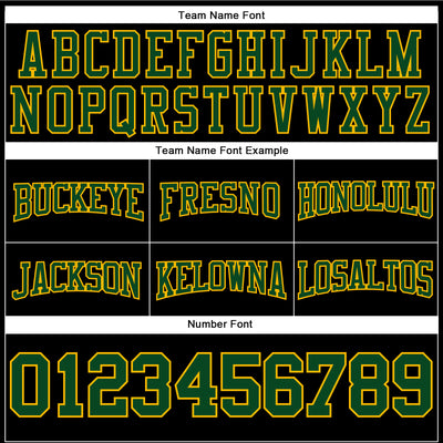 Custom Stitched Black Green-Gold Football Pullover Sweatshirt Hoodie