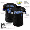 Custom Black Royal-White Authentic Baseball Jersey