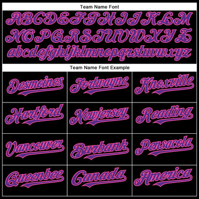 Custom Black Purple-Pink Authentic Baseball Jersey