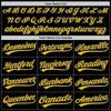 Custom Black Royal-Gold Authentic Throwback Baseball Jersey