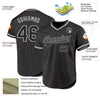 Custom Black Gray Authentic Throwback Baseball Jersey